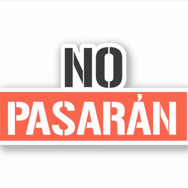 No Pasaran Aufkleber (Vorderseite)