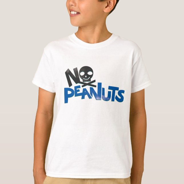 No Peanuts Blue Baseball T-Shirt (Vorderseite)