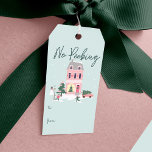 No Peeking Christmas Town & Tree Vintag Van Geschenkanhänger<br><div class="desc">Feiern Sie die magische und festliche Urlaubssaison mit unserem individuellen Geschenktag. Unser Vintages Urlaubsdesign besticht durch eine Vintage Stadtanlage und Landschaft. Jedes Detail ist in diesem kleinen, malerischen Stadtviertel zusammengefasst. Die Unterkünfte sind in einem rosa Haus mit festlichen Dekorationen eingerichtet, mit rosa Schnee bedeckte Bäume, festlicher Showman, Lampenposten, Kinder singen...</div>