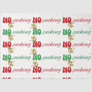 NO Peeking Naughty Elf Weihnachten Seidenpapier