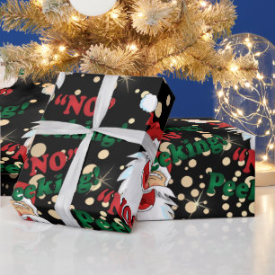 No Peeking - Santa Claus Geschenkpapier