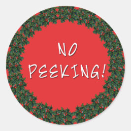 NO PEEKING Weihnachtsgeschenke Stickers von Scareb