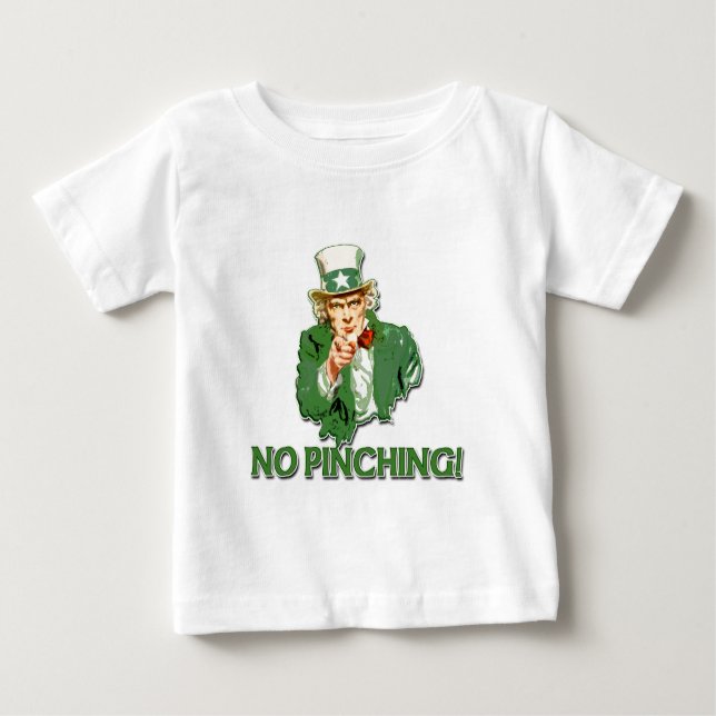 NO PINCHING Uncle Sam Baby T-shirt (Vorderseite)