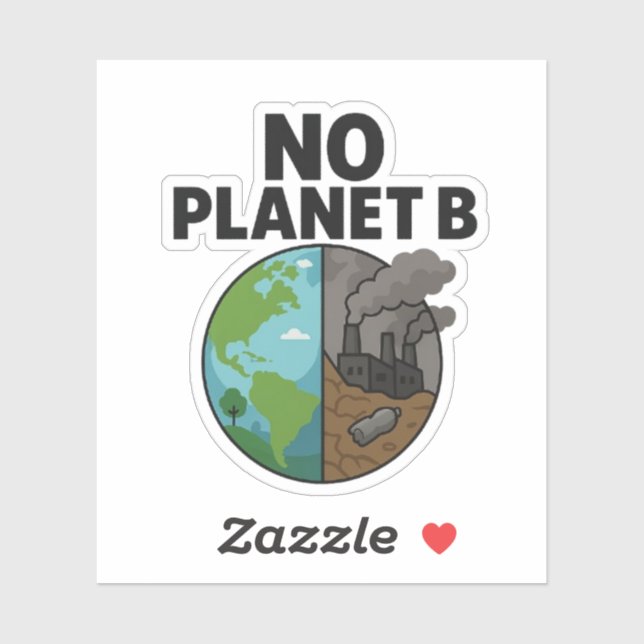 No Planet B Aufkleber für Öko Awareness Kampagnen (Blatt)