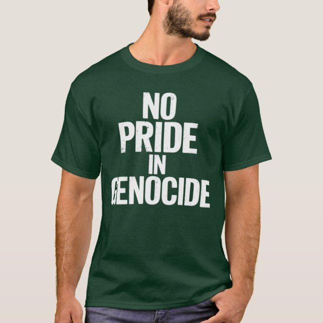 No Pride In Genocide Canada Day Indigenous Canadia T-Shirt (Vorderseite)