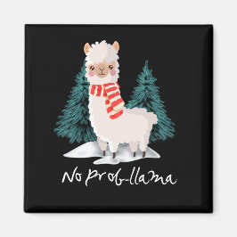 No Prob Lama Christmas Bestes Geschenk für Alpaca Magnet