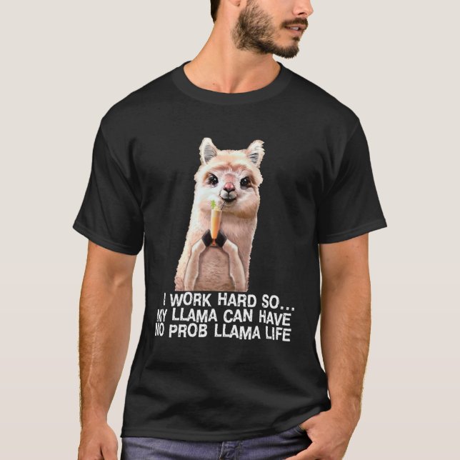 No Prob LLAma Cute Alpaca Llama No Drama Como Se T T-Shirt (Vorderseite)