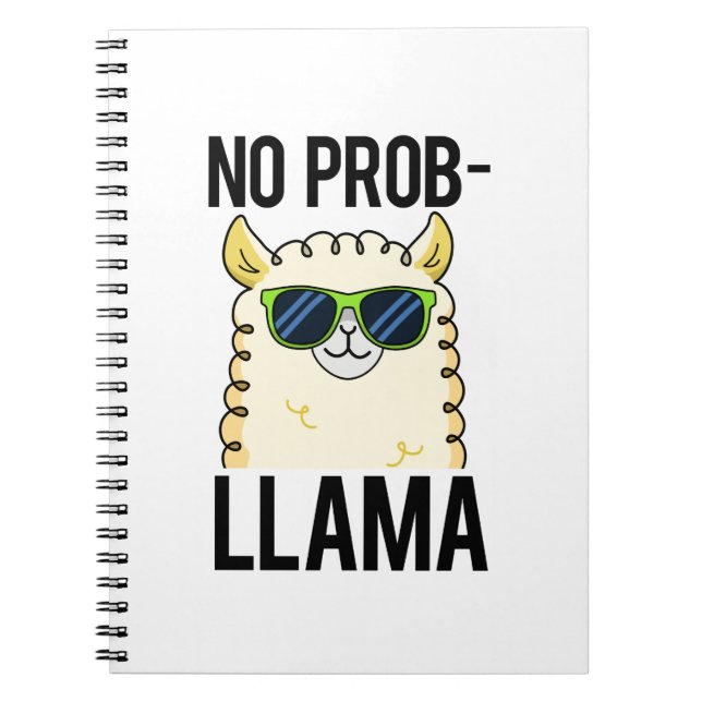 No-Prob-Llama Funny Cool Llama Pun Notizblock (Vorderseite)