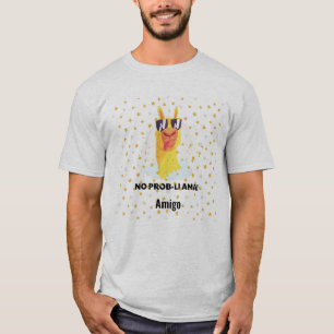 No-Prob-Llama Lustiges Süßes Lama mit Sternen T-Shirt