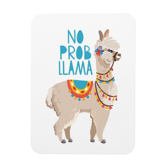 No Prob Llama Magnet (Vertikal)