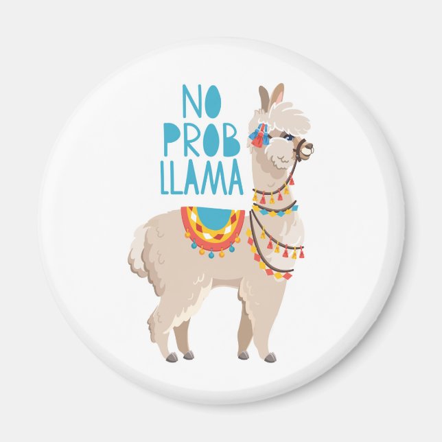 No Prob Llama Magnet (Vorne)