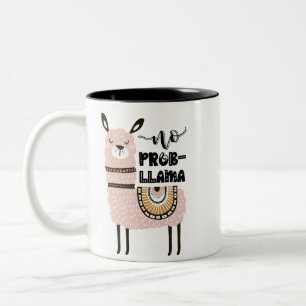 No Prob-Llama Niedlich Funny Zweifarbige Tasse
