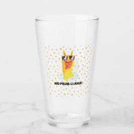 No-Prob-Llama Niedlicher Lama mit Sternen Glas