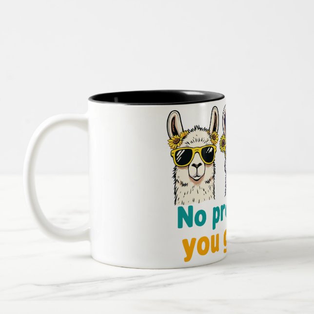 No Prob-Llama Zweifarbige Tasse (Links)