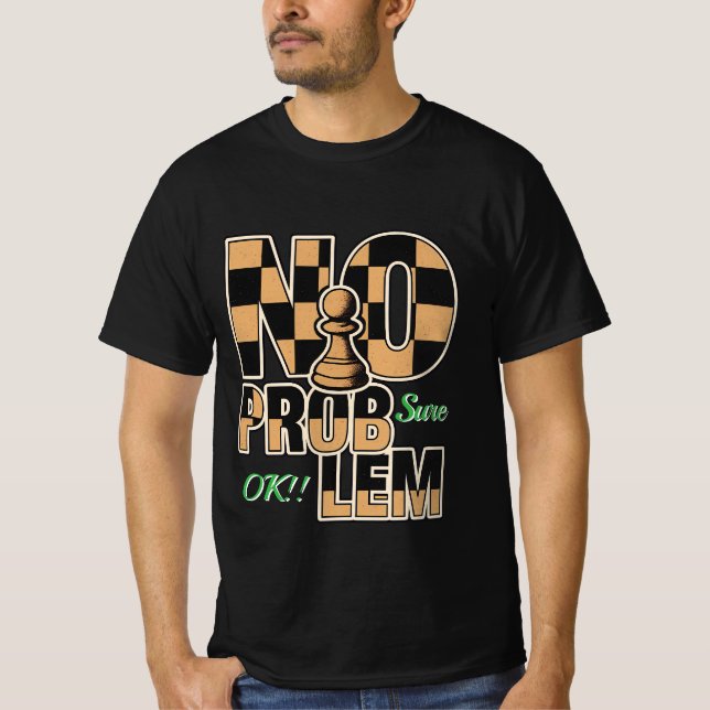 No Problem Chess Pawn Graphic Men’s Value T-Shirt  (Vorderseite)