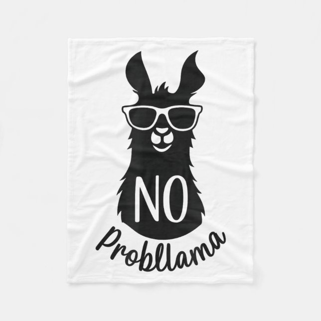 No Probllama Gift Humor Word Game Lama No Problema Fleecedecke (Vorderseite)