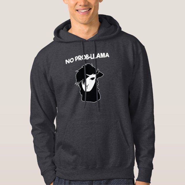 No Probllama Llamas Hoodie (Vorderseite)