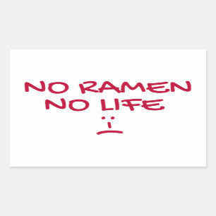 NO RAMEN NO LEFE - Japanisch Nudelsuppenliebhaber Rechteckiger Aufkleber