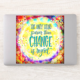 No Regrets Boho Blumenfarbene Blume Aufkleber