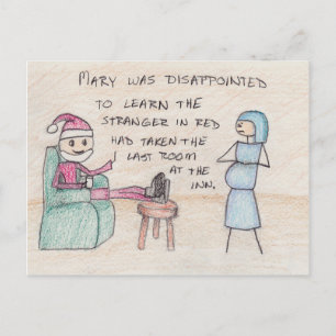 "No Room at the Inn" Postkarte