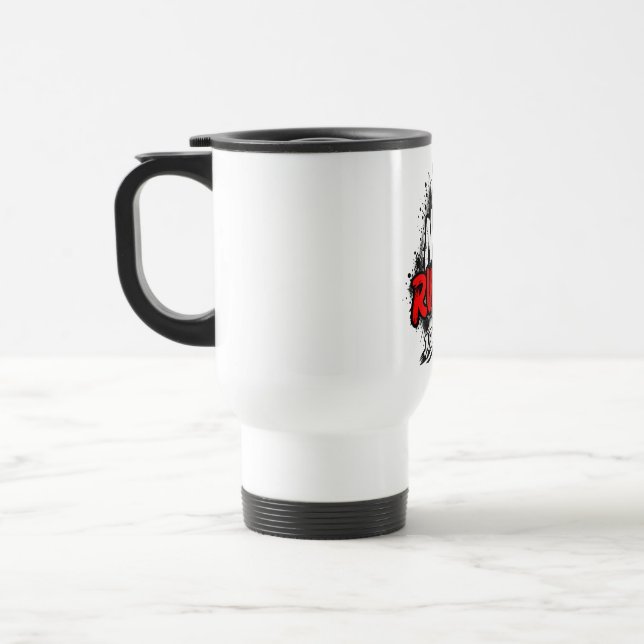 No Rules Grafik-Mug Reisebecher (Links)