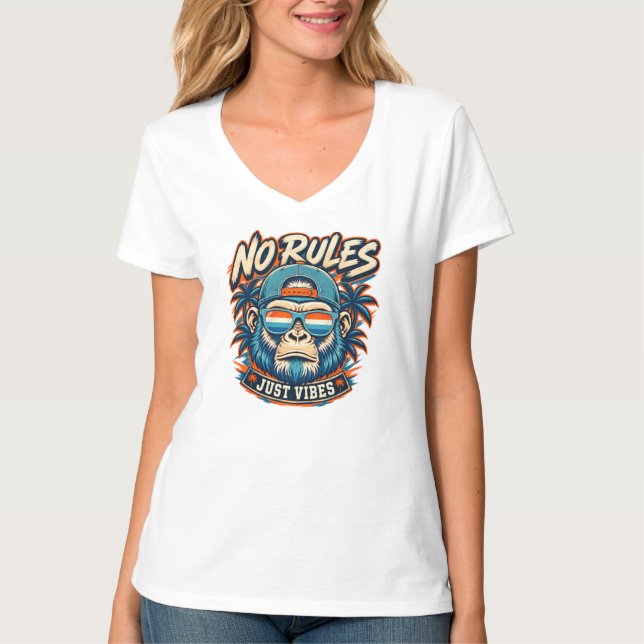 No Rules Monkey Damen T-Shirt (Vorderseite)