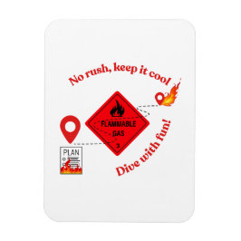 No Rush Keep It Cool Trucker Magnet