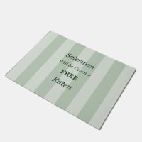 No Salesmen Free Kitten Funny Pale Green