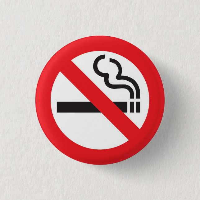 No smoking badge s button (Vorderseite)