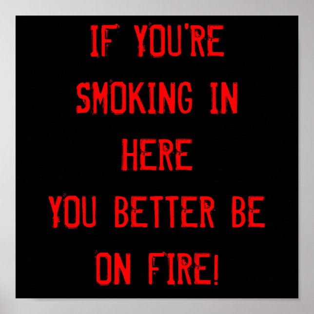 No Smoking Poster (Vorne)