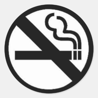 NO SmOking Runder Aufkleber