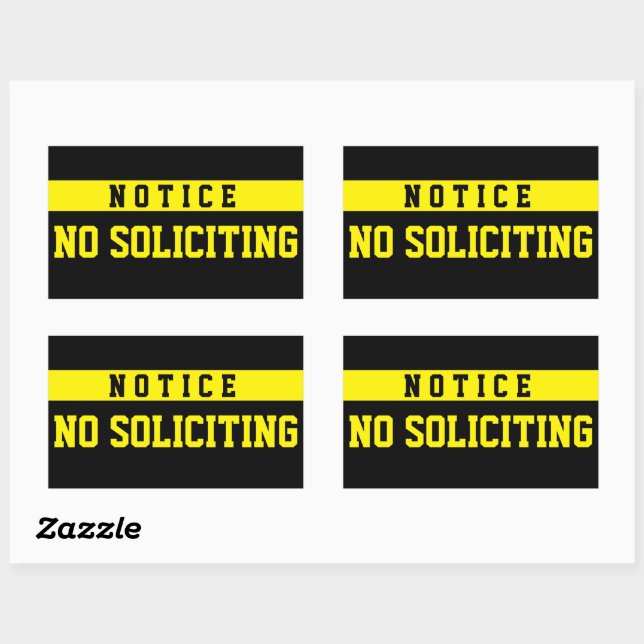 No Soliciting [Seal] Rechteckiger Aufkleber (Blatt)