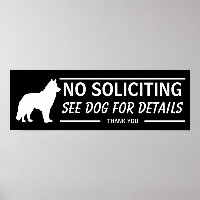 No Soliciting See Dog For Details Alaskan Malamute Poster (Vorne)