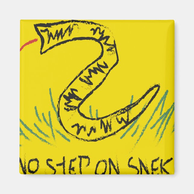 No Step On Snek Gadsden Flag Magnet (Vorne)