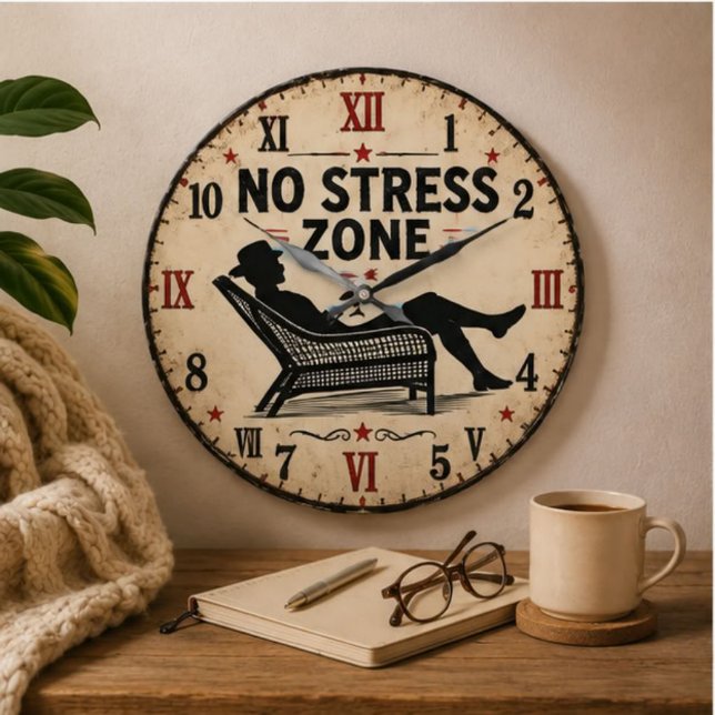 No Stress Zone  Große Wanduhr (Von Creator hochgeladen)