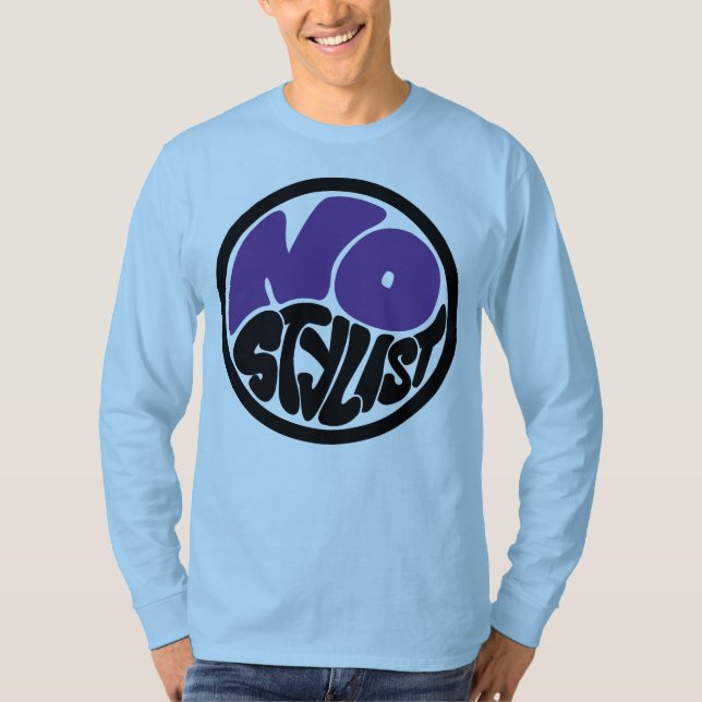 NO STYLIST Doppelzweck-Emblem Langarm-T-Shirt T-Shirt (Vorderseite)