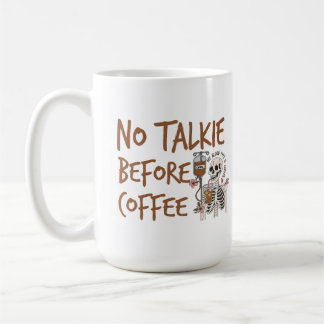 No Talkie Before Coffee funny cat lover gift Kaffeetasse