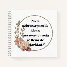 No te sobrecargues de ideas notizbuch