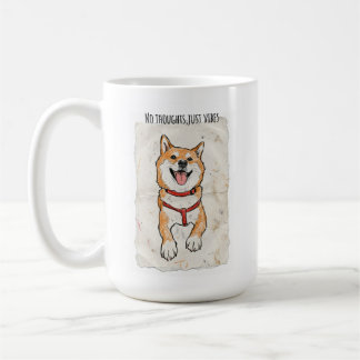 No Thoughts, Just Vibes Shiba Inu Mug | ADHD Brain Kaffeetasse