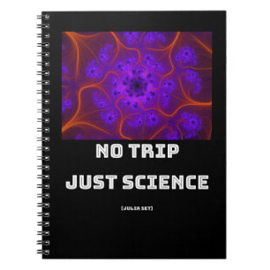 No Trip Just Science Mandelbrot Julia Set Fraktal Notizblock