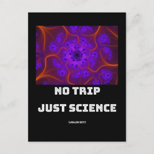 No Trip Just Science Mandelbrot Julia Set Fraktal Postkarte