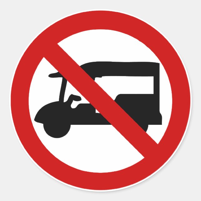 NO Tuk Tuk TAXI ⚠ thailändisches ⚠ Runder Aufkleber (Vorderseite)
