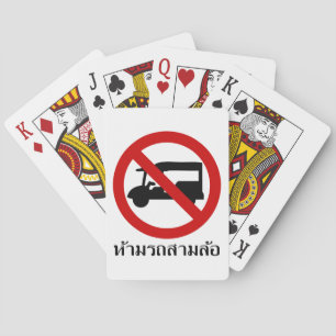 NO Tuk Tuk TAXI ⚠ thailändisches ⚠ Spielkarten