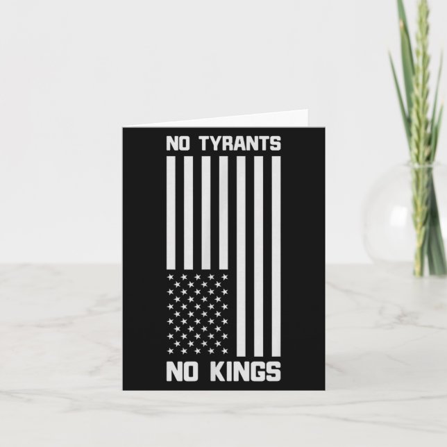 No Tyrants No Kings Funny Litical  Karte (Vorderseite)
