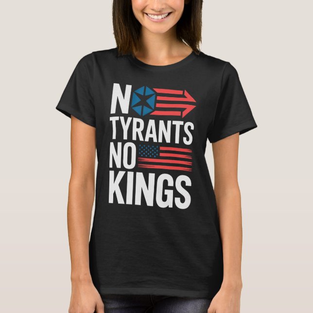 No Tyrants No Kings / Hands Off Protest T-Shirt (Vorderseite)