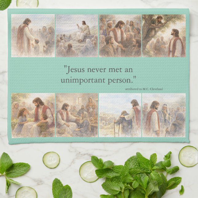 No unimportant person geschirrtuch (Gefaltet)