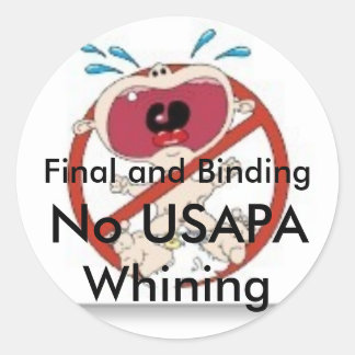 No USAPA Whinning #3 Runder Aufkleber