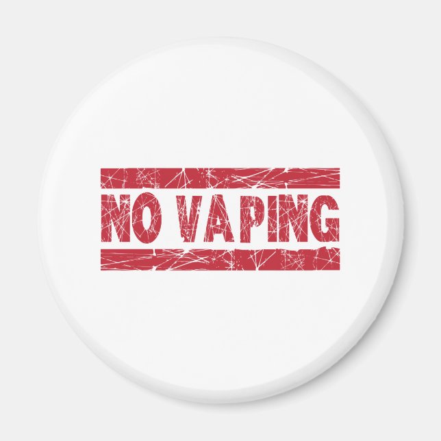 No Vaping Red Ink Stamp Magnet (Vorne)