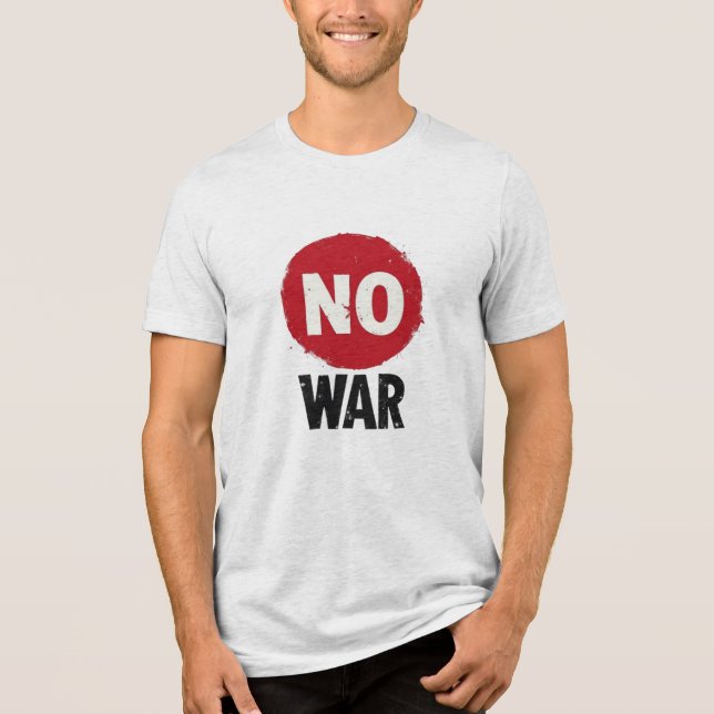 NO WAR — Weltweiter Friedensprotest Tri-Blend Shirt (Vorderseite)