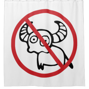 NO Water Buffalo ⚠ Funny Asian Thai ⚠ Duschvorhang